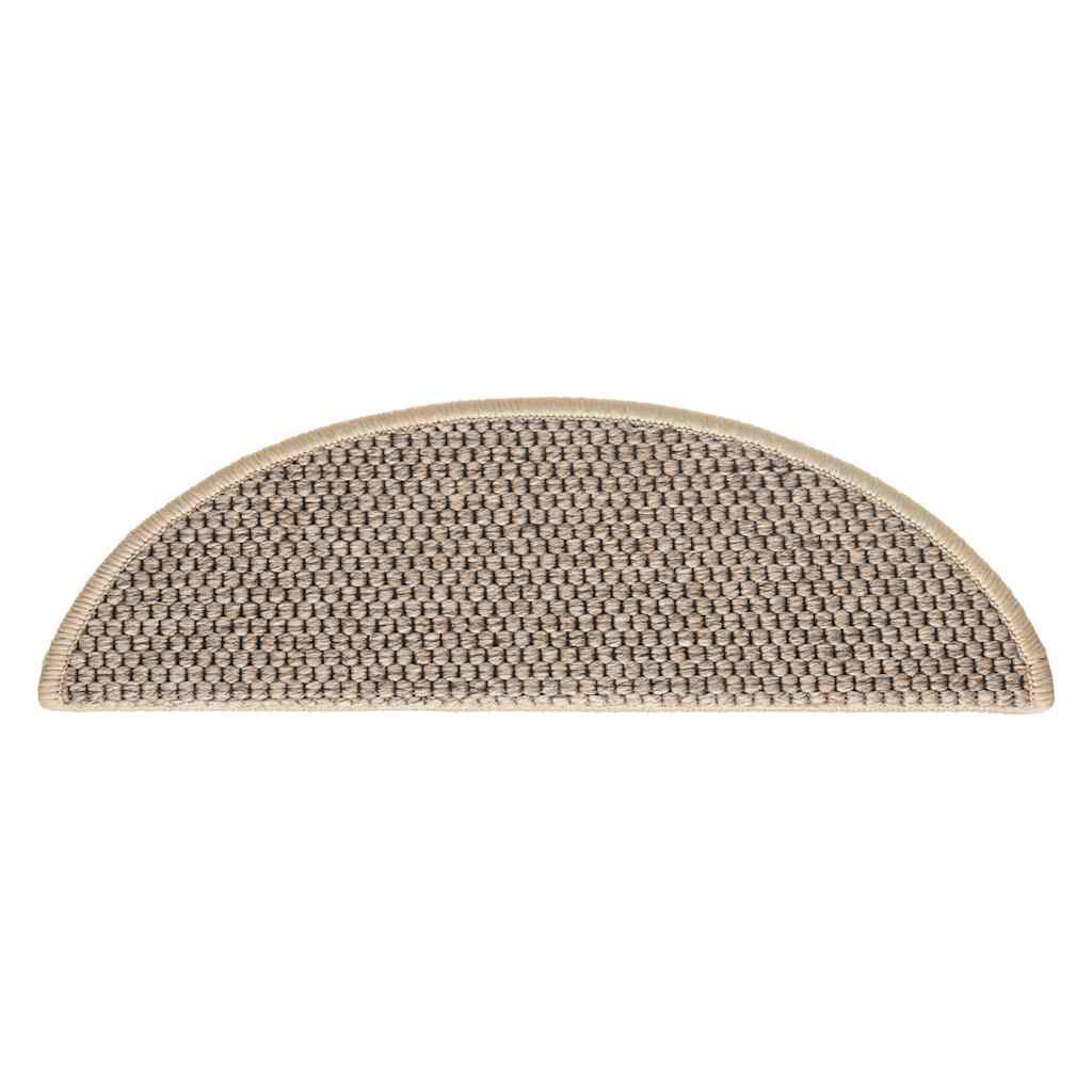 Selvklebende trappematter sisal 30 stk 56x17x3 cm mørk beige