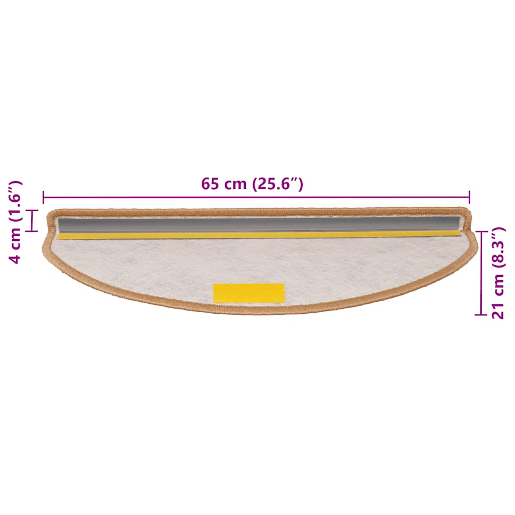 Selvklebende trappematter sisal 30 stk 65x21x4 cm sisal