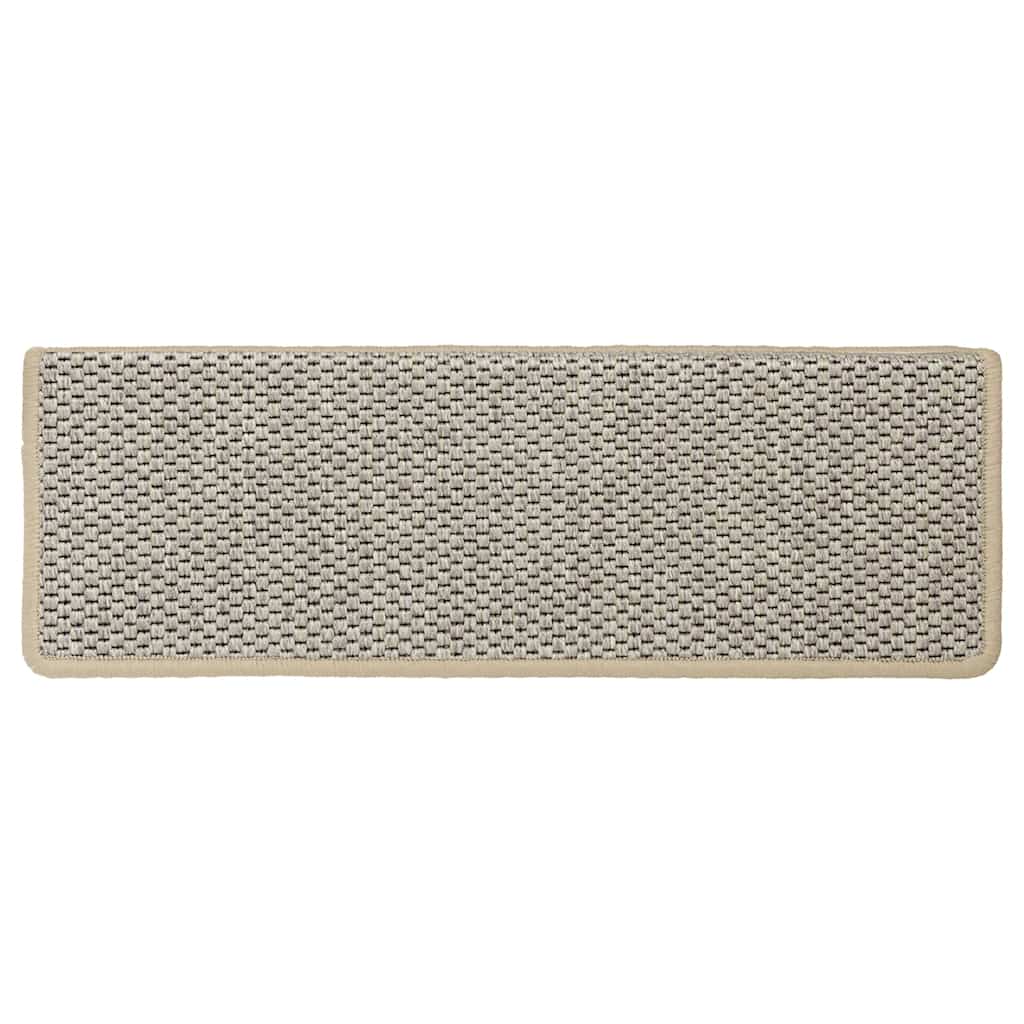 Selvklebende trappematter sisal 30 stk 65x21x4 cm lysegrønn