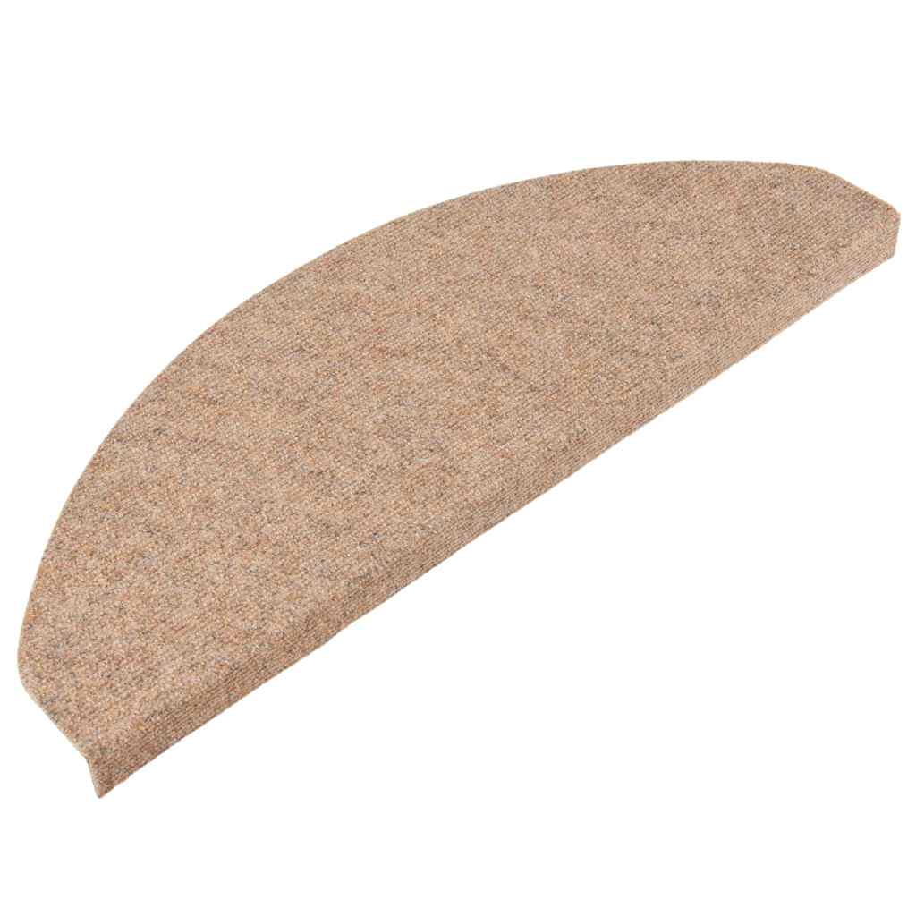 Selvklebende trappematter 30 stk beige 65x22,5x3,5 cm