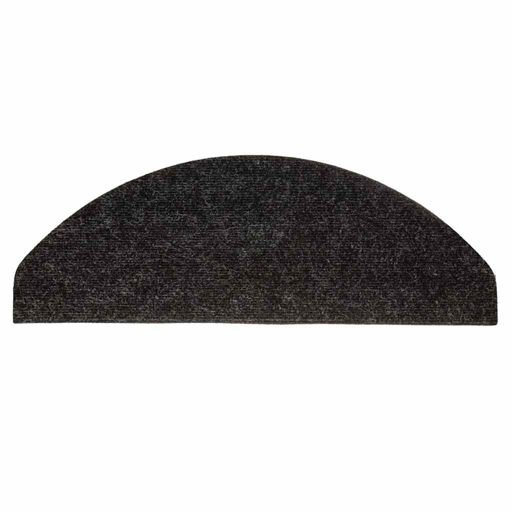Selvklebende trappematter 30 stk svart 56x17x3 cm