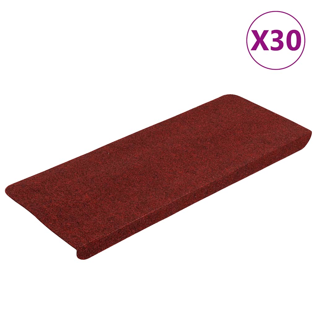 Selvklebende trappematter 30 stk rød 65x22,5x3,5 cm