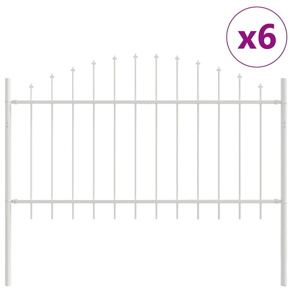 Hage Hegning 6 pcs Hvit 170 x 140 cm Pulverlakkert stål