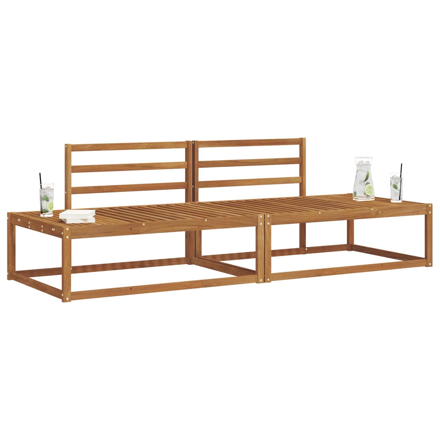 Utendørs sofa-sett Naturlig Solid akasietre
