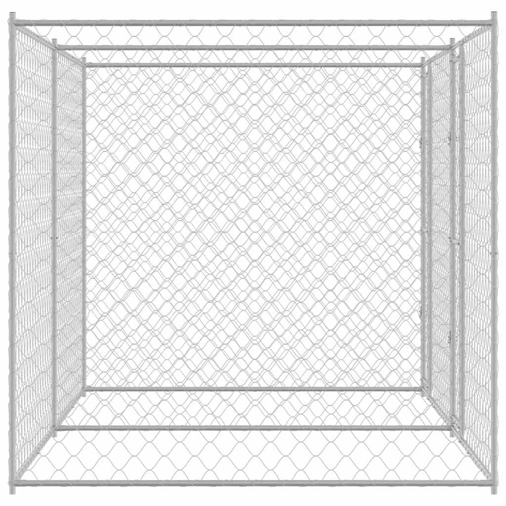 Hundebur sølv 400 x 200 x 200 cm Galvanisert Stål