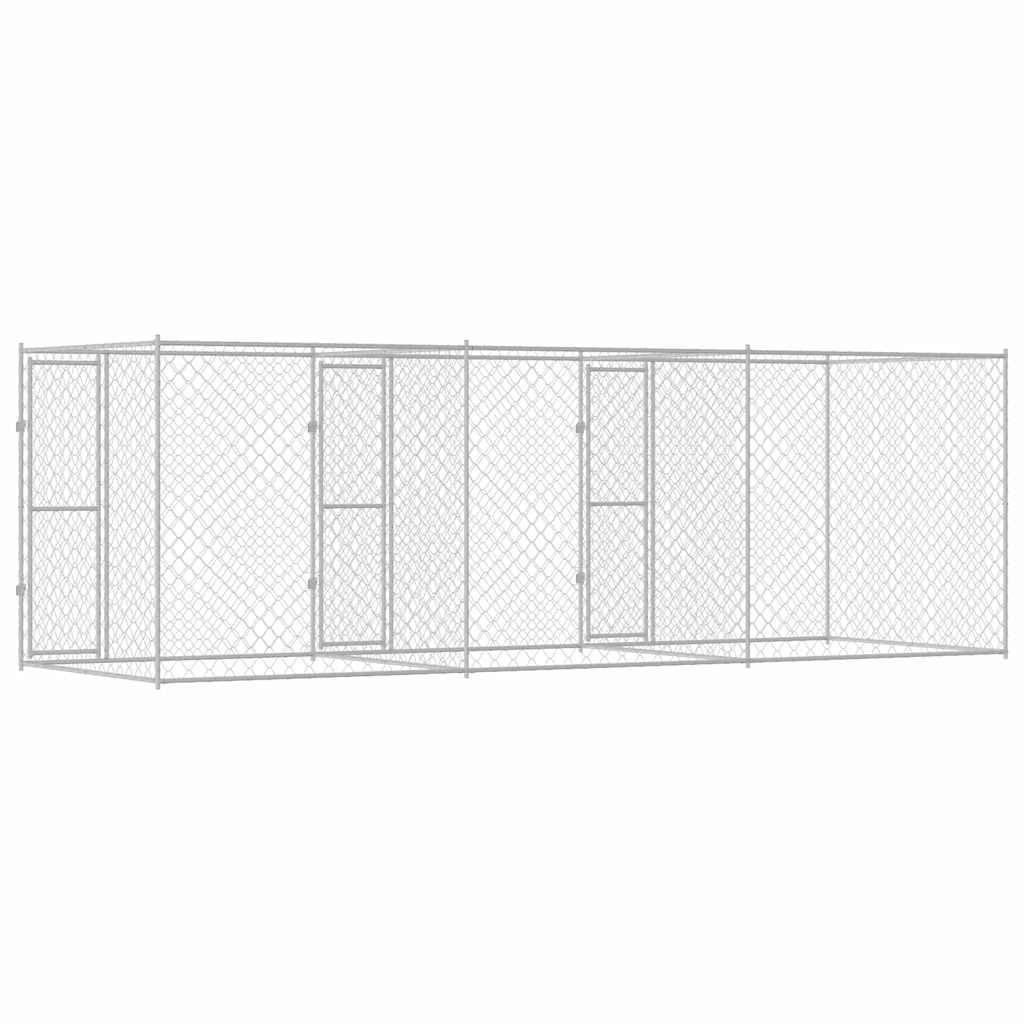 Hundebur sølv 600 x 200 x 200 cm Galvanisert Stål