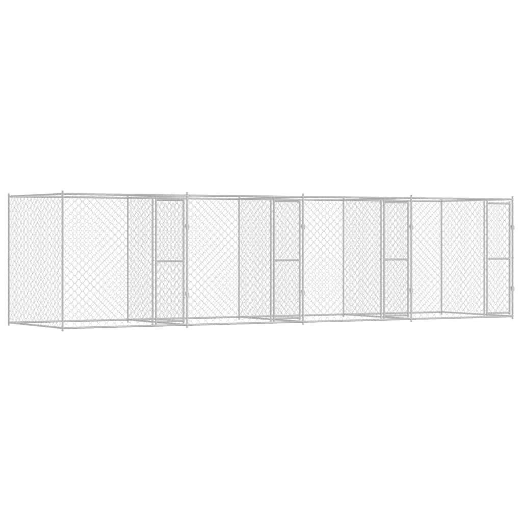 Hundebur sølv 800 x 200 x 200 cm Galvanisert Stål