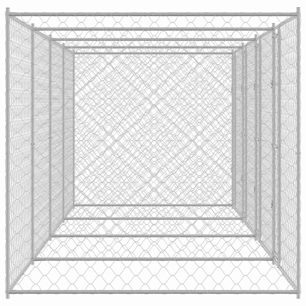 Hundebur sølv 800 x 200 x 200 cm Galvanisert Stål