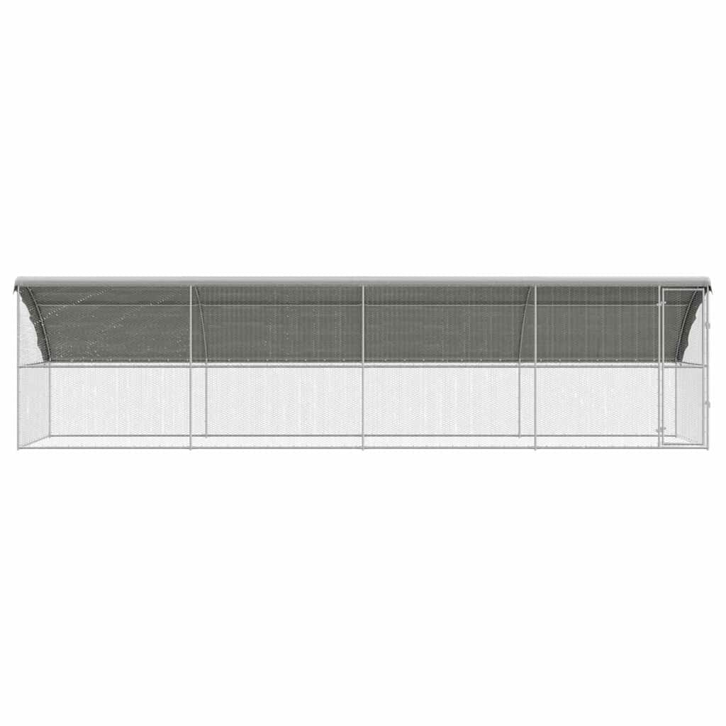Hønsebur 4 pcs sølv 800 x 200 x 200 cm Galvanisert Stål