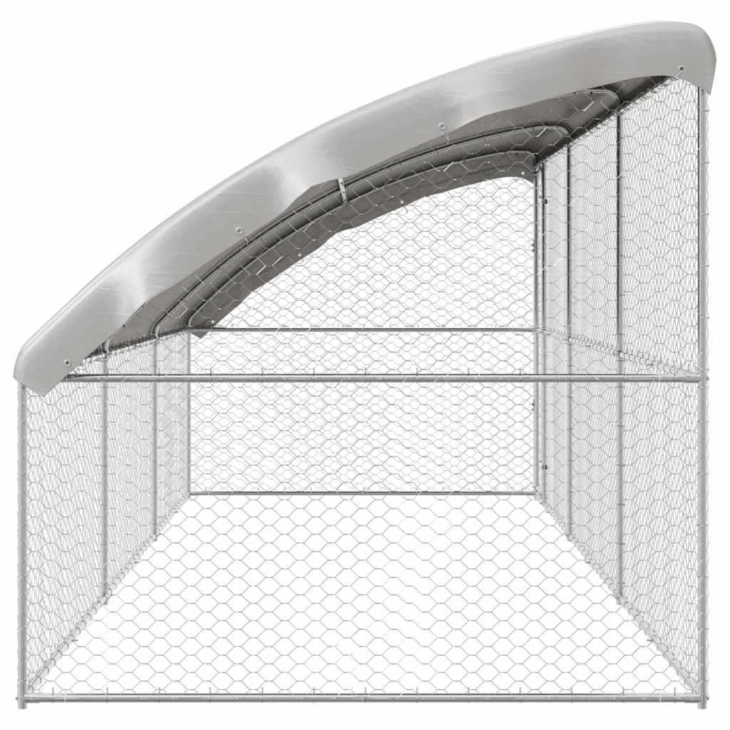 Hundebur med lagring 3 pcs sølv 6 x 2 x 2 m Galvanisert stål
