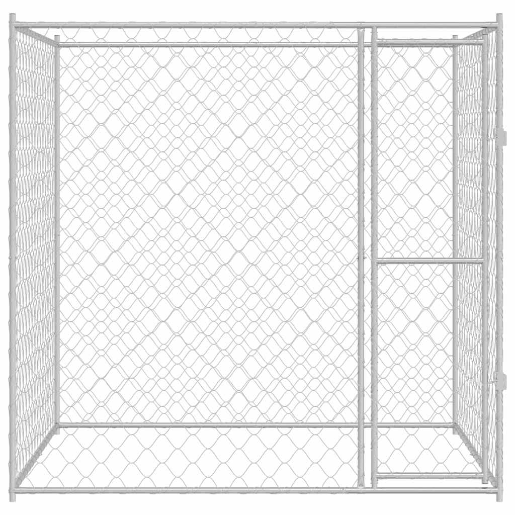 Hundebur sølv 200 x 200 x 200 cm Galvanisert Stål