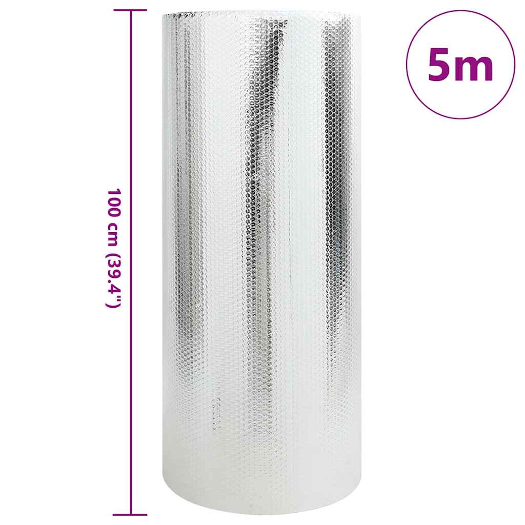 Varmereflektor for radiator sølv 5 x 1 m Polyethylen