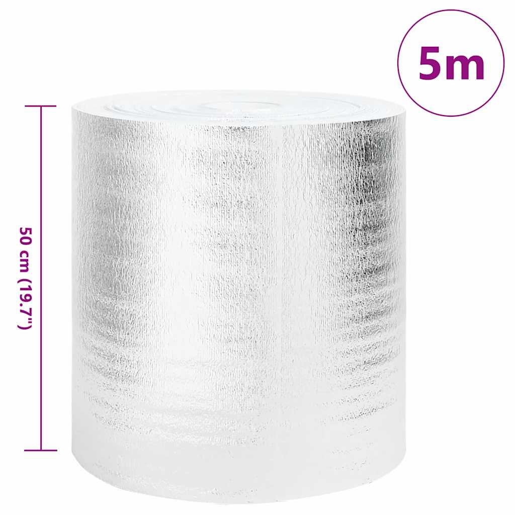 Varmereflektor for radiator sølv 5 x 0,5 m Polyethylen