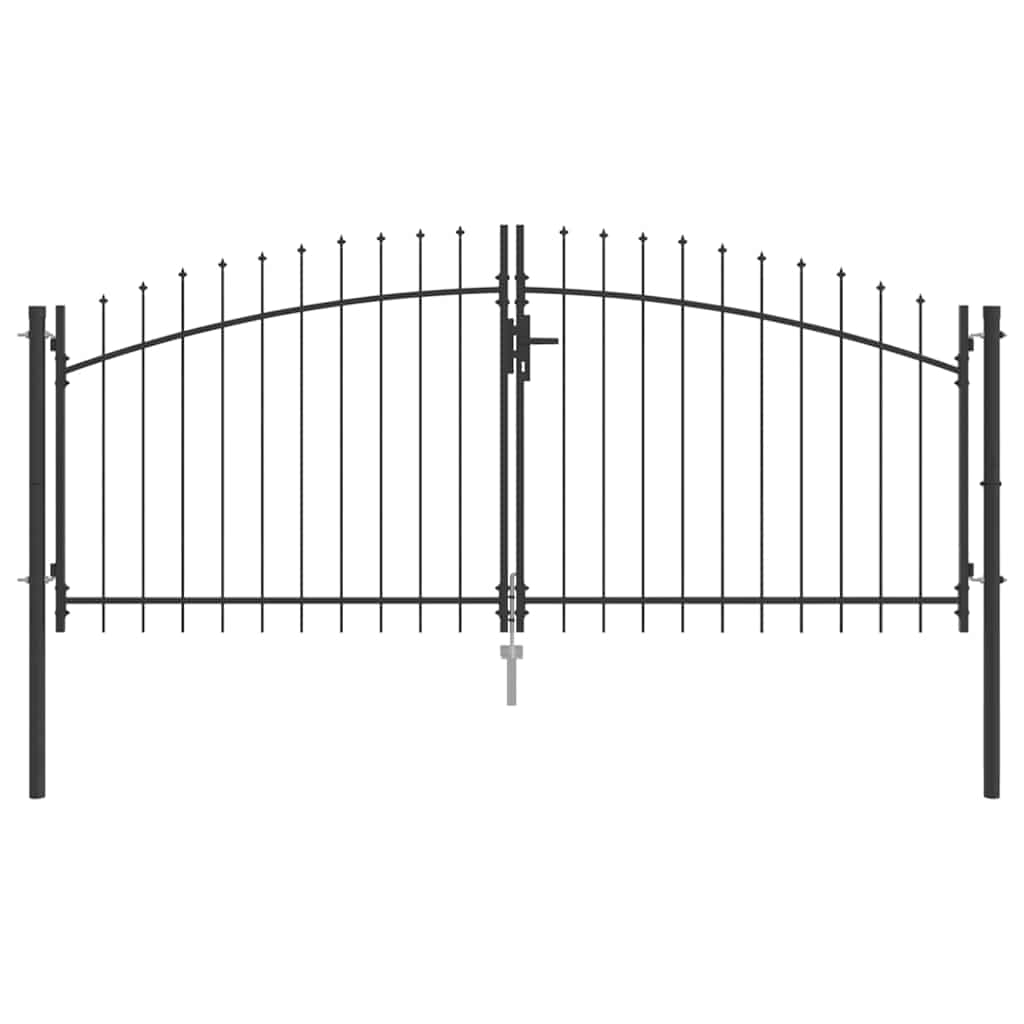 Dobbeltport med lås Woerden Grå 299,5 x 174,5 cm Stål