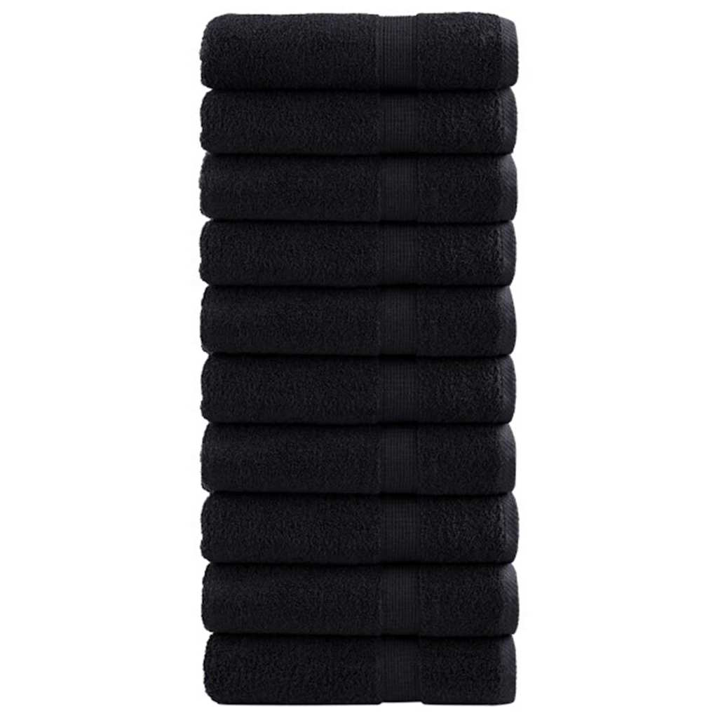 Gjesthåndkle SOLUND 25 pcs Svart 100 x 150 cm 550 gsm
