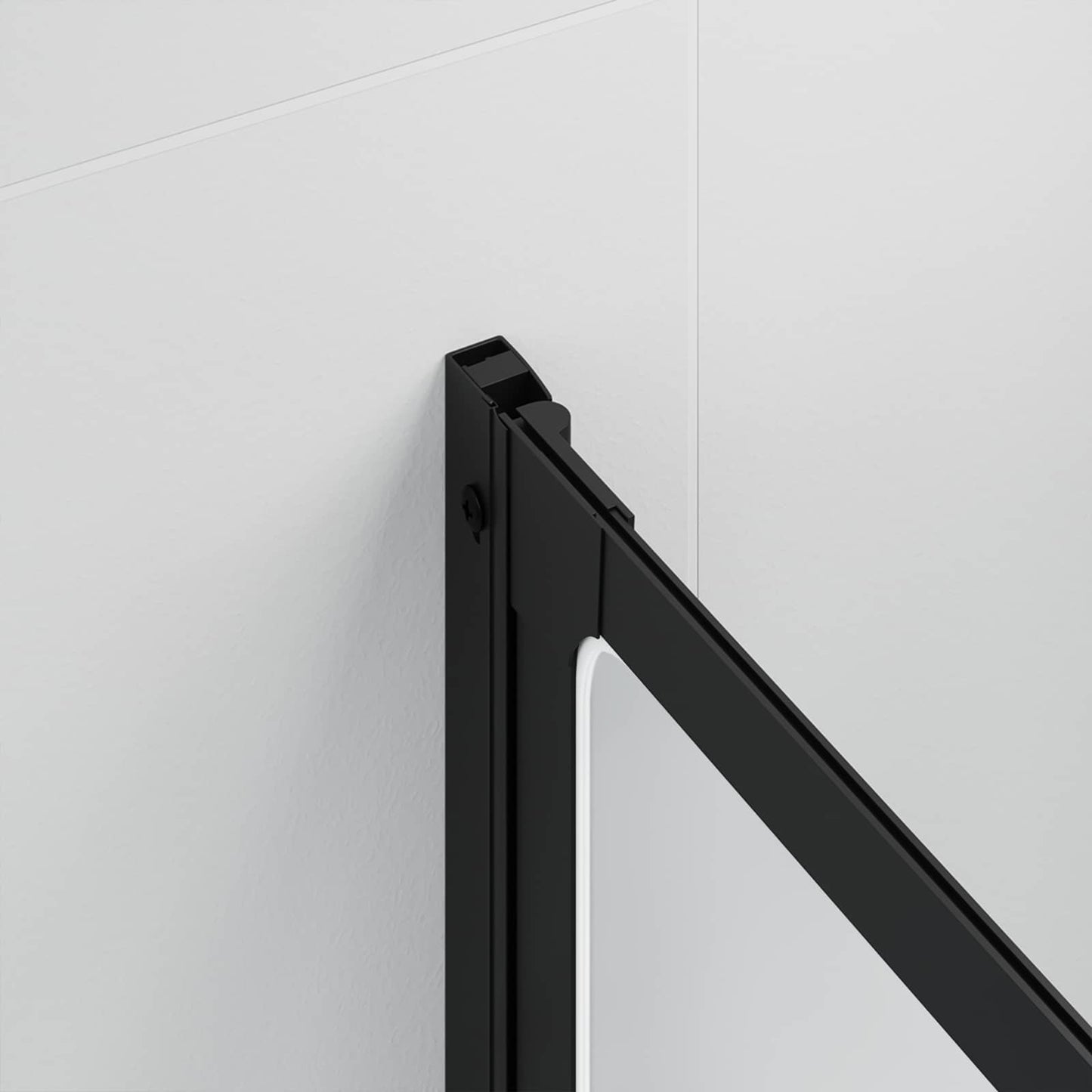 Dusjvegg Svart 168 x 140 cm Aluminium