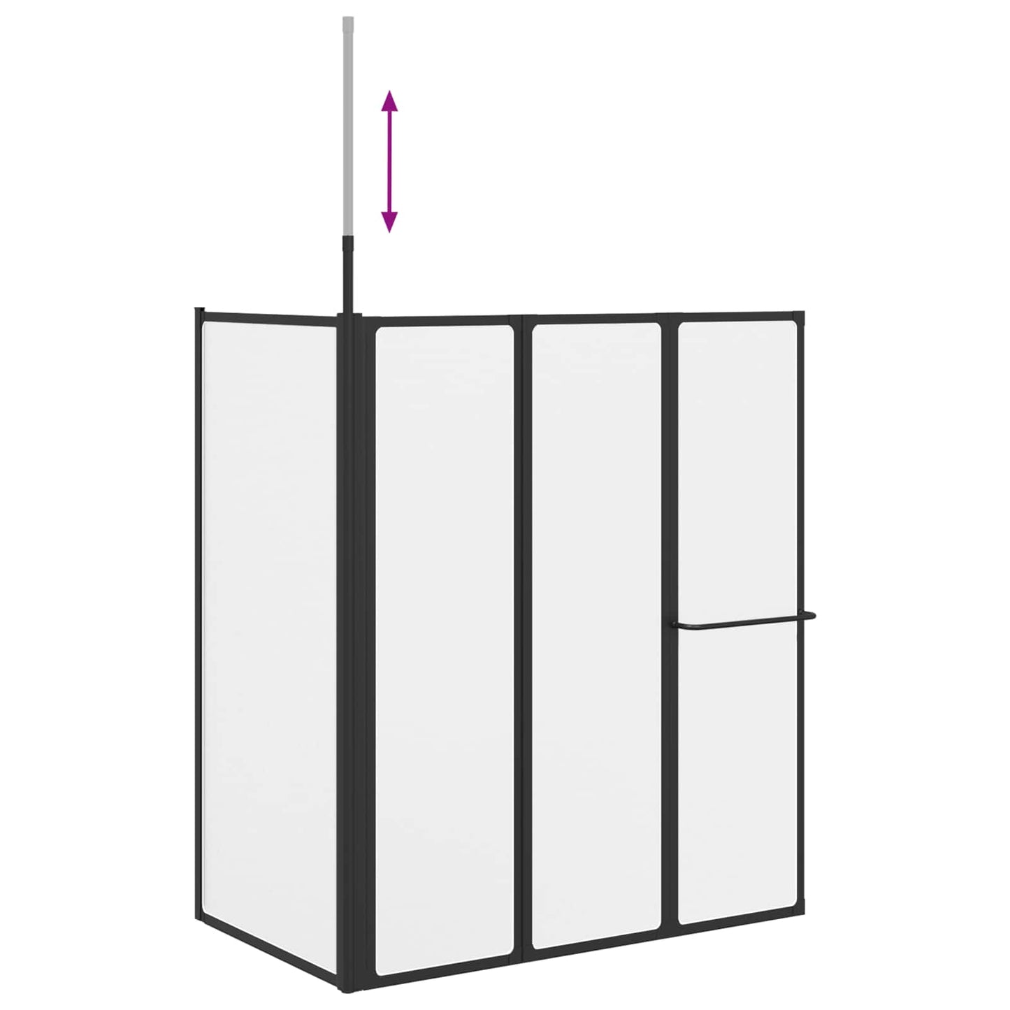 Dusjvegg Hvit 120 x 70 x 137 cm Aluminium