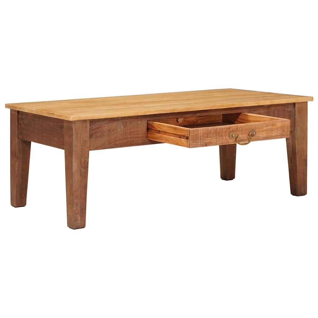 Kaffebord med skuff Brun 110 x 55 x 40 cm Massiv mango tre