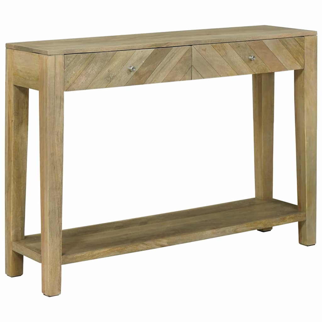 Konsollbord Naturlig grå 110 x 30 x 80 cm Massiv mango tre