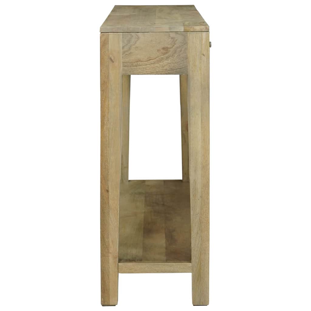 Konsollbord Naturlig grå 110 x 30 x 80 cm Massiv mango tre