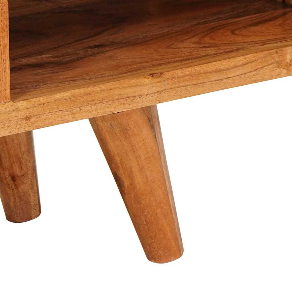 TV-skap med hylle med dør Brun 110 x 30 x 40 cm Solid akasietre