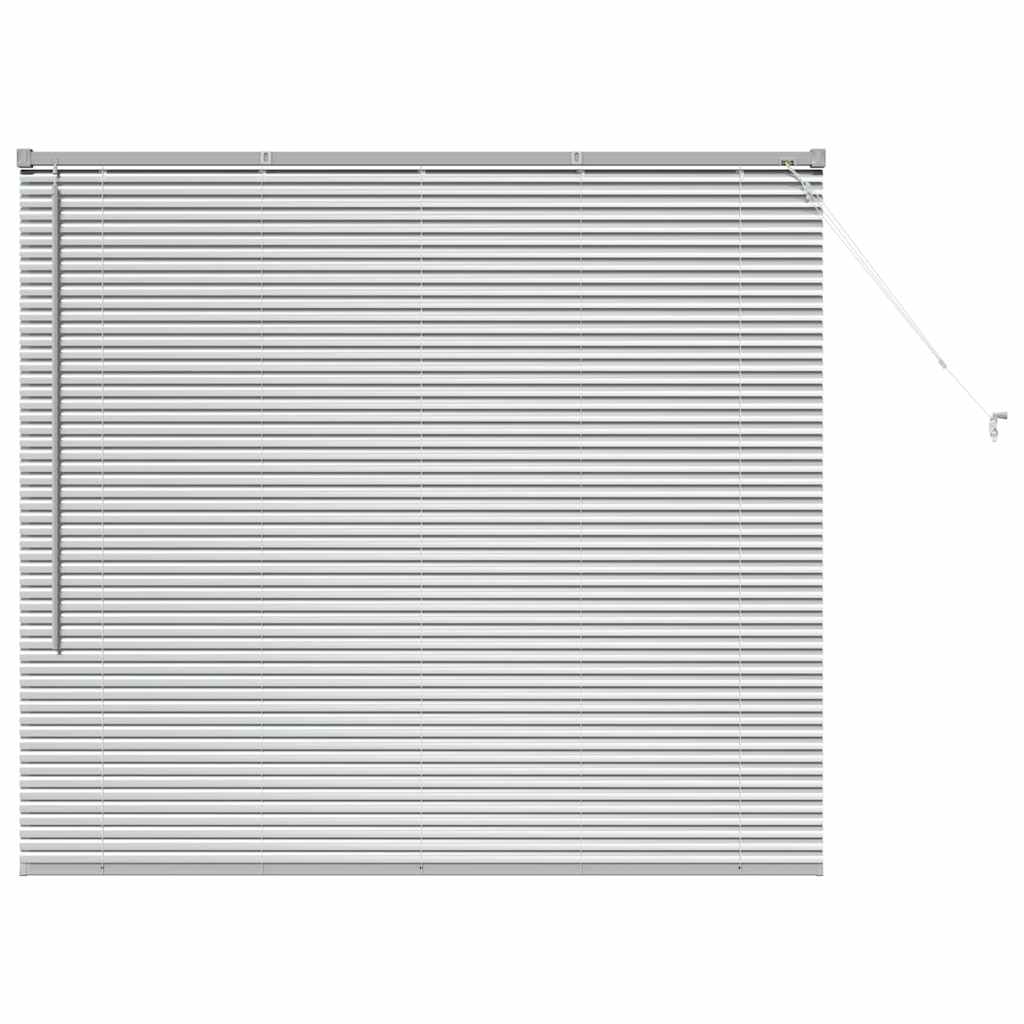 Venetianspersienner sølv 130 x 145 cm Aluminium