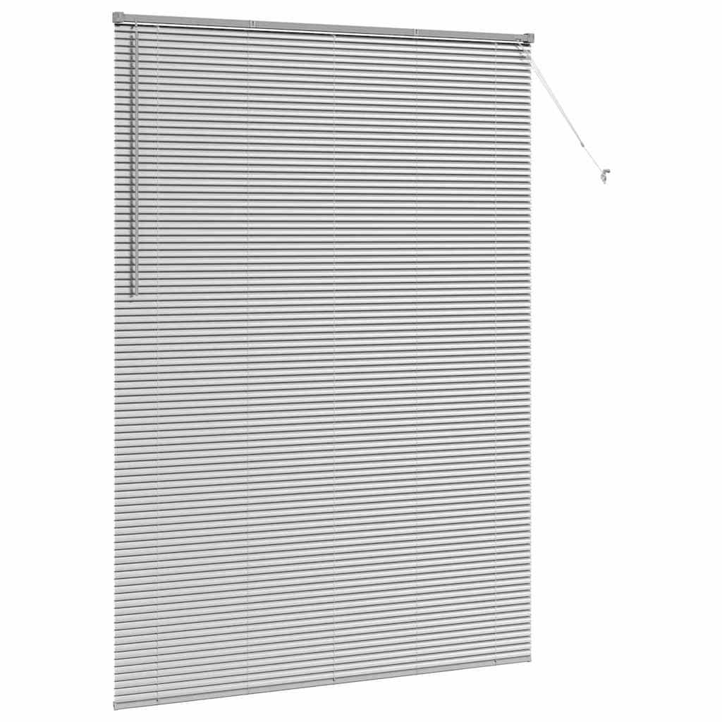 Venetianspersienner sølv 220 x 155 cm Aluminium