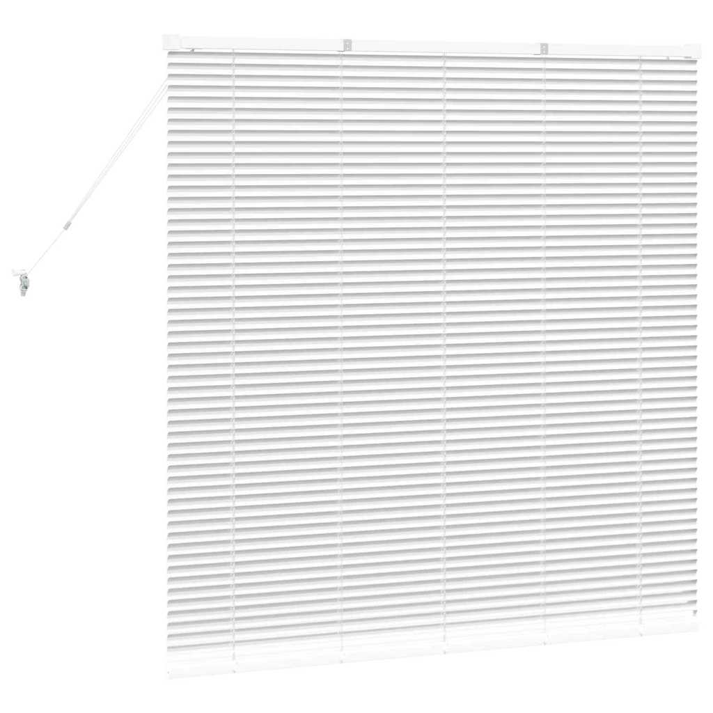 Venetianspersienner Hvit 130 x 130 cm Aluminium