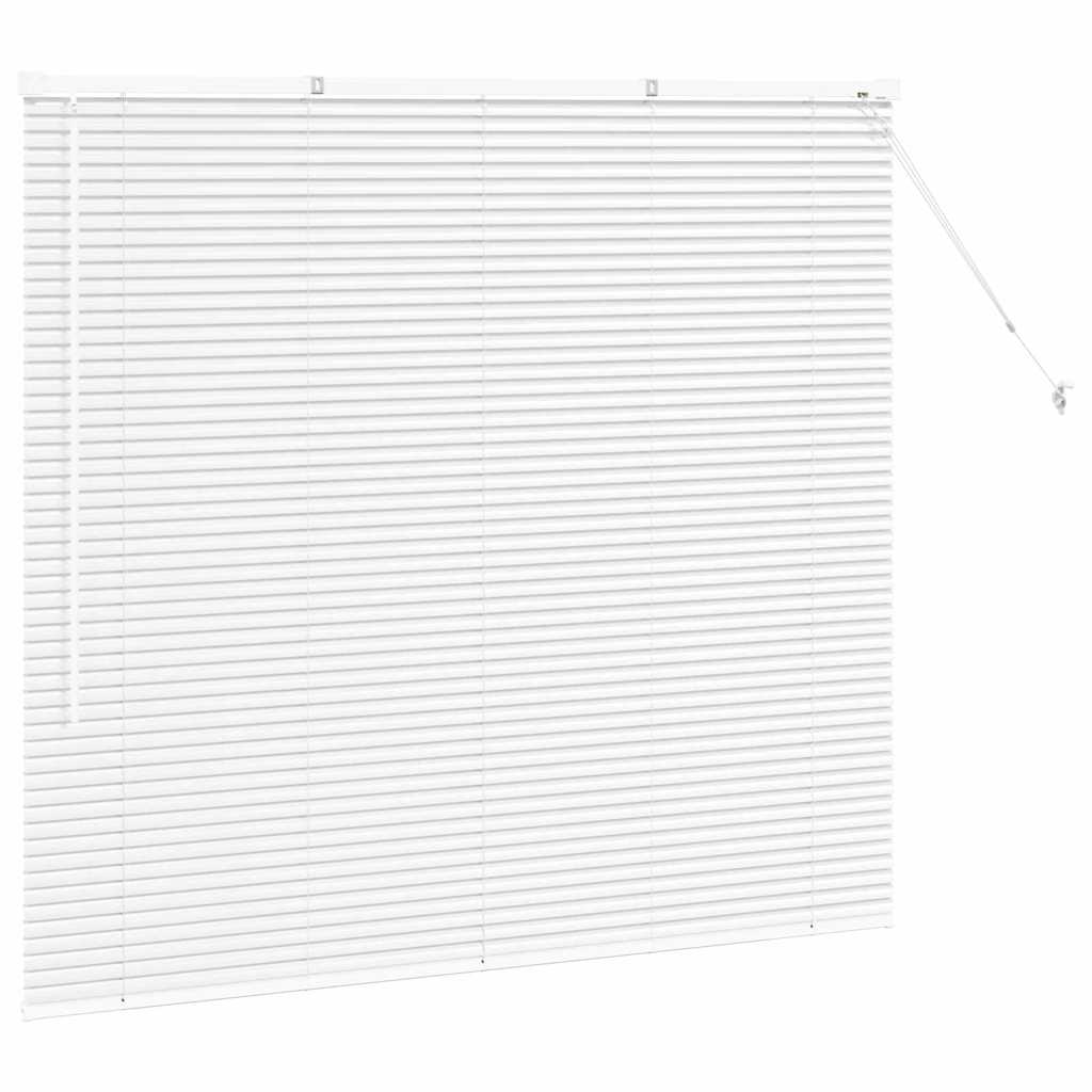 Venetianspersienner Hvit 130 x 145 cm Aluminium