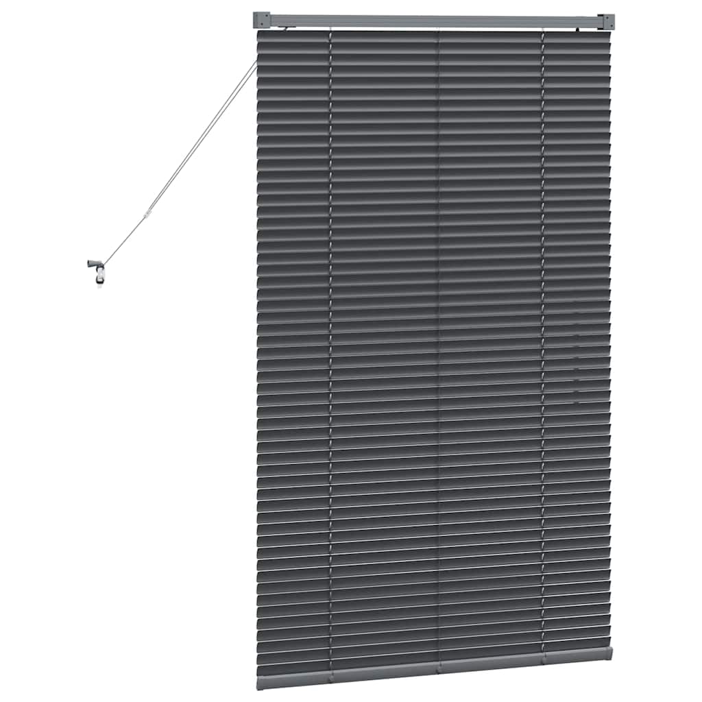 Venetianspersienner Mørkegrå 130 x 70 cm Aluminium