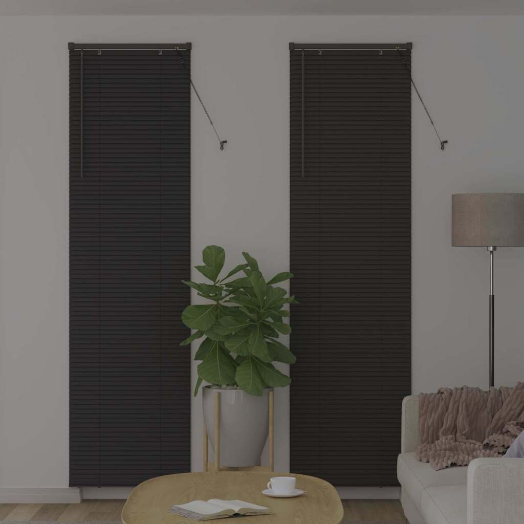 Venetianspersienner Mørkegrå 220 x 65 cm Aluminium