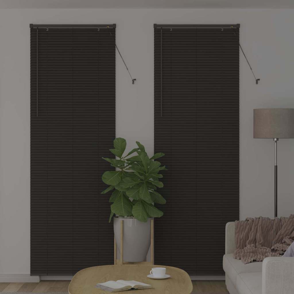 Venetianspersienner Mørkegrå 220 x 75 cm Aluminium
