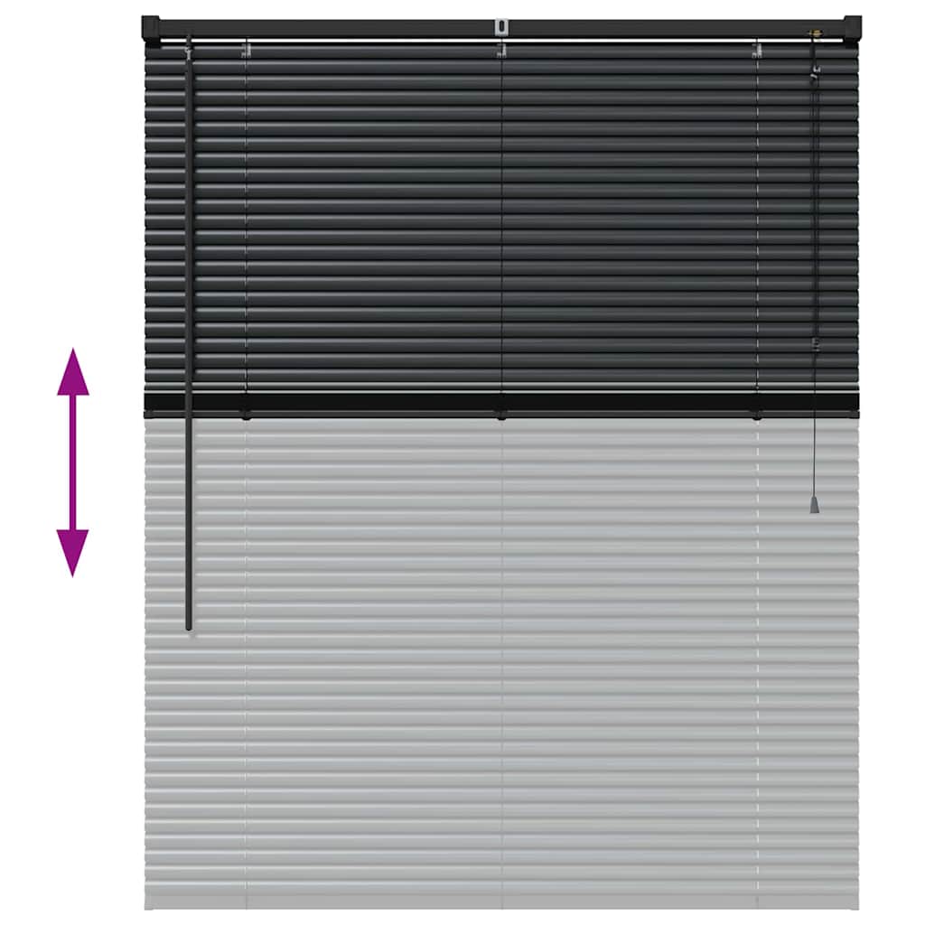 Venetianspersienner Svart 130 x 105 cm Aluminium