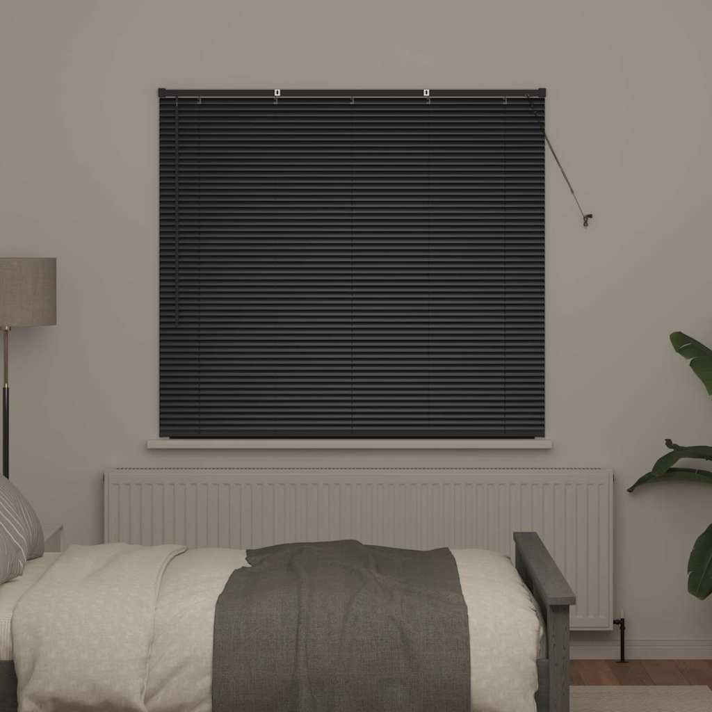 Venetianspersienner Svart 130 x 145 cm Aluminium