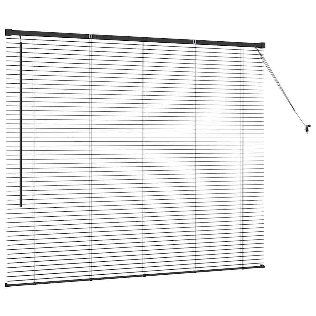 Venetianspersienner Svart 130 x 155 cm Aluminium