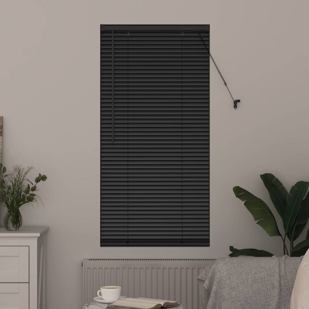 Venetianspersienner Svart 175 x 65 cm Aluminium