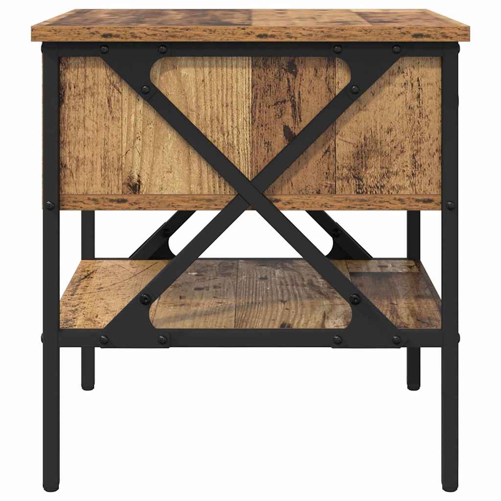 Nattbord med skuff 2 pcs Gammelt tre 40 x 42 x 45 cm
