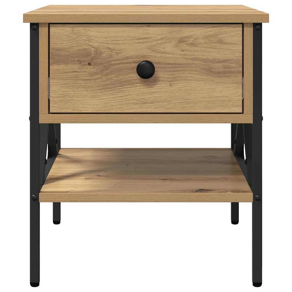 Nattbord med skuff 2 pcs artisan eik 40 x 42 x 45 cm