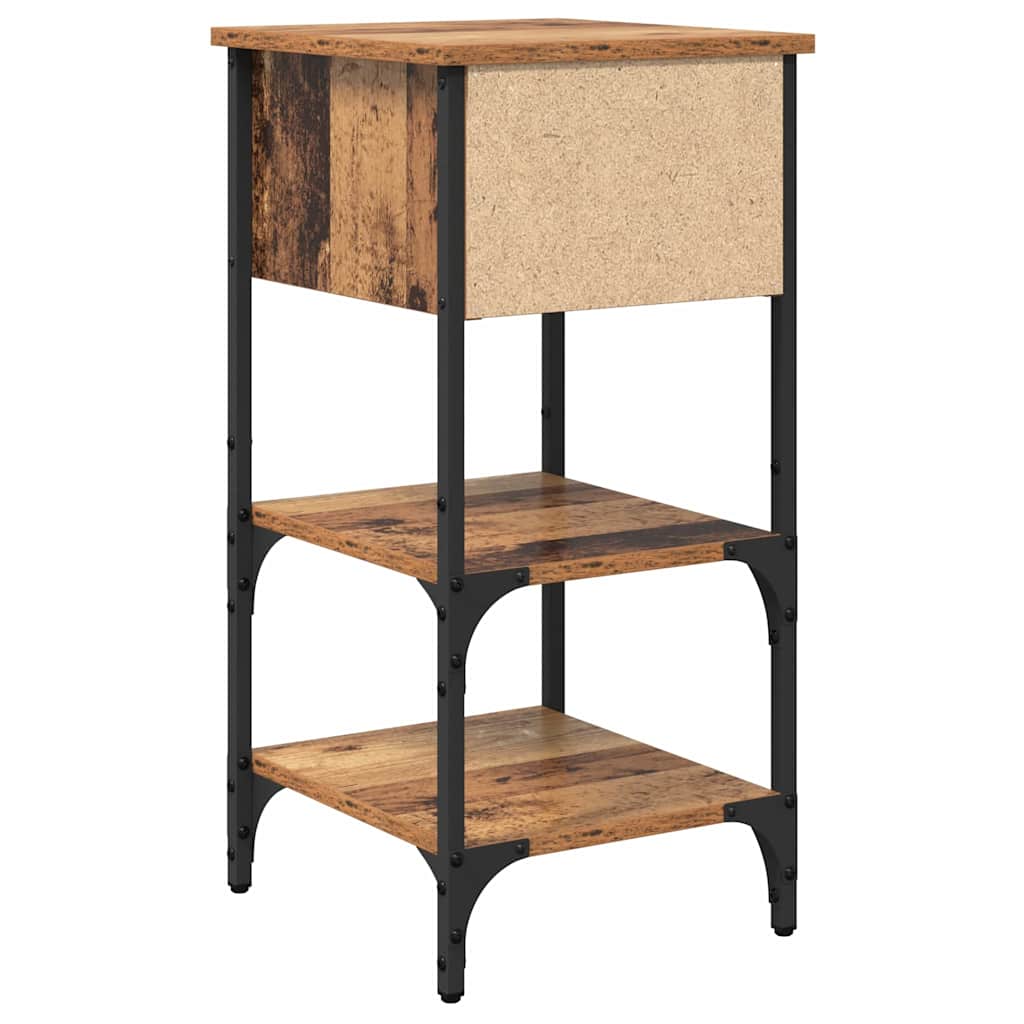 Nattbordskap 2 pcs Brun 33,5 x 36 x 70 cm Konstruert tre