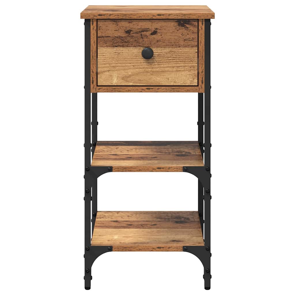 Nattbordskap 2 pcs Brun 33,5 x 36 x 70 cm Konstruert tre