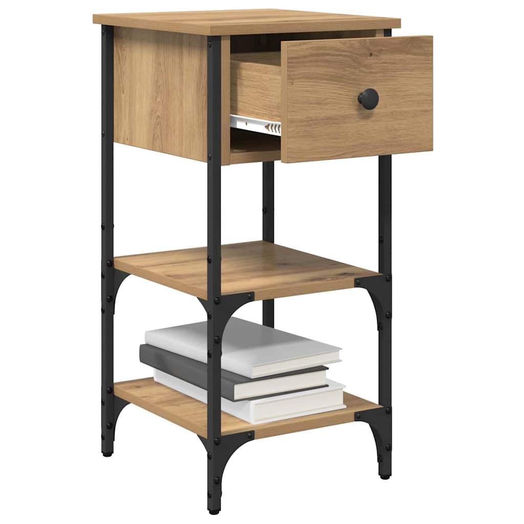 Nattbordskap 2 pcs Brun 33,5 x 36 x 70 cm Konstruert tre