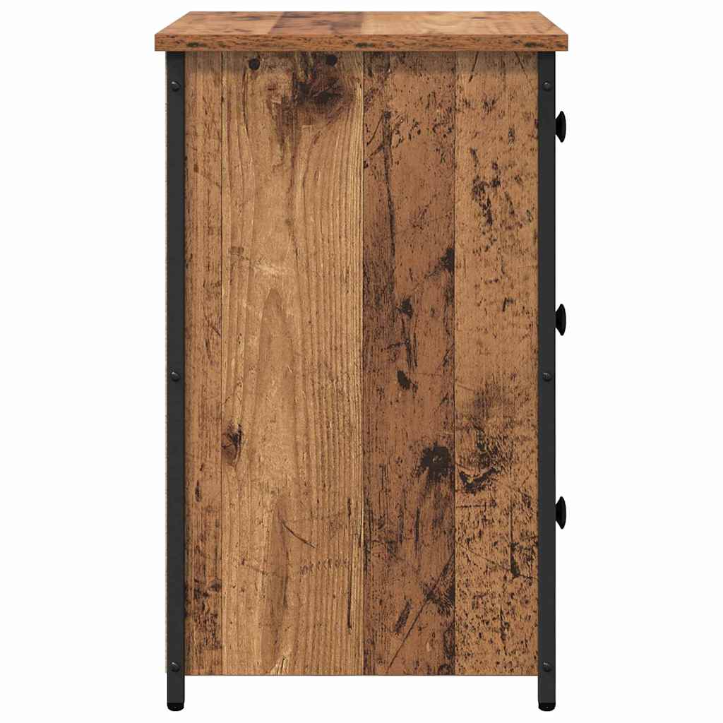 Nattbordskap med skuff Brun 40 x 36 x 60 cm Massiv Reclaim Tre