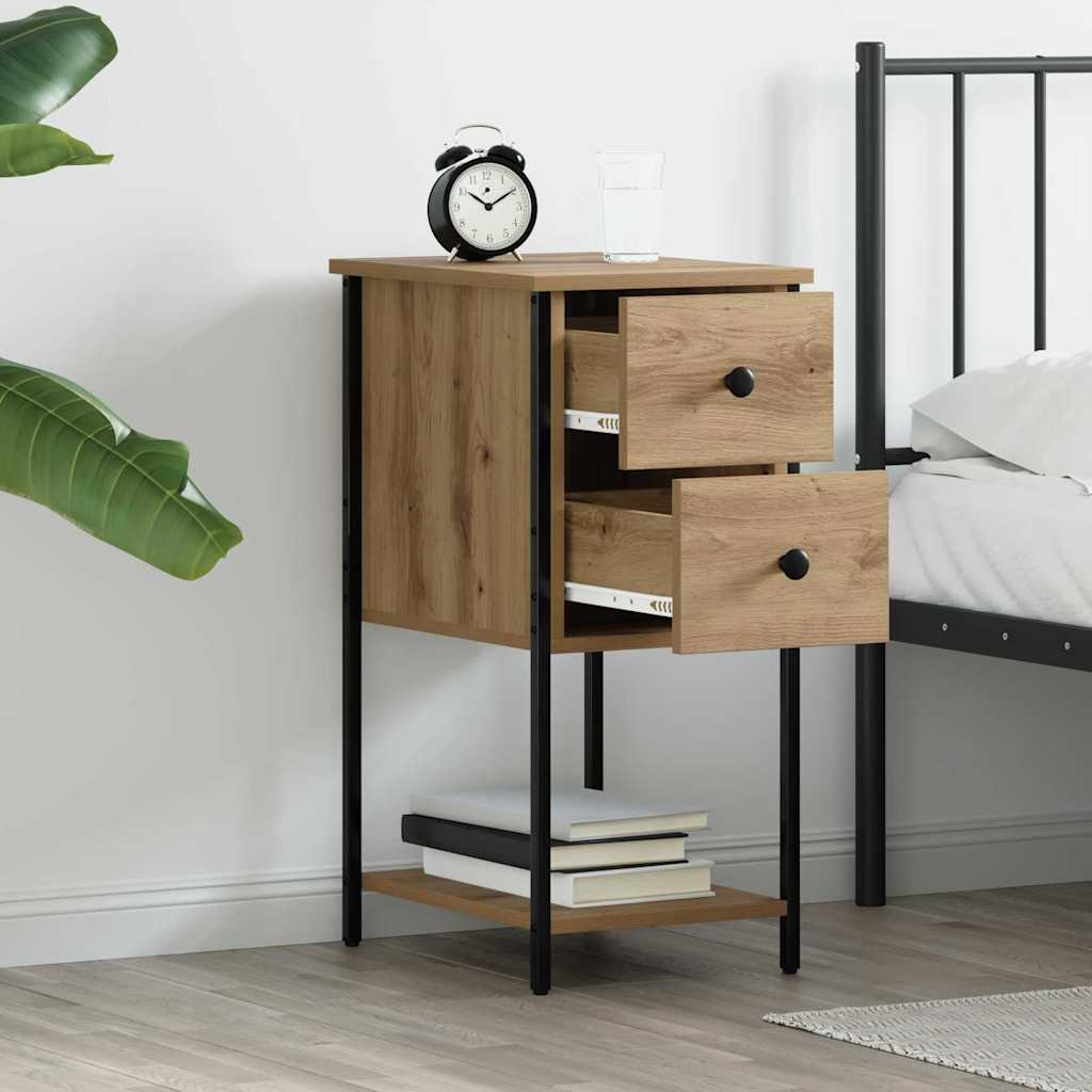 Nattbordskap 2 stk. artisan eik 32 x 42 x 70 cm Konstruert tre