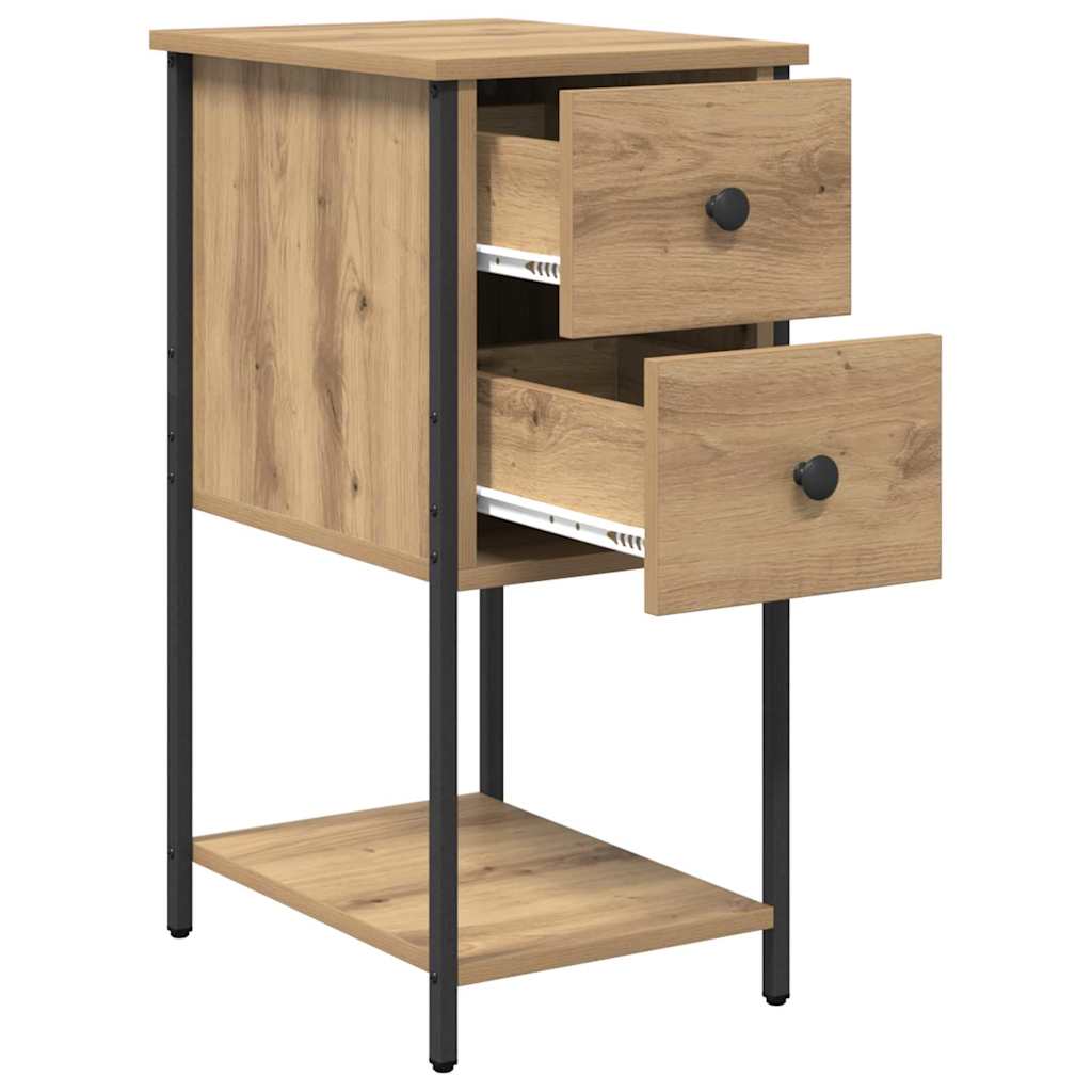 Nattbordskap 2 stk. artisan eik 32 x 42 x 70 cm Konstruert tre