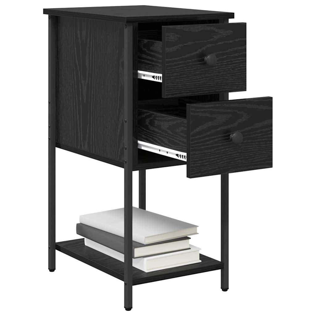 Nattbordskap 2 pcs Svart eik 32 x 42 x 70 cm Konstruert tre