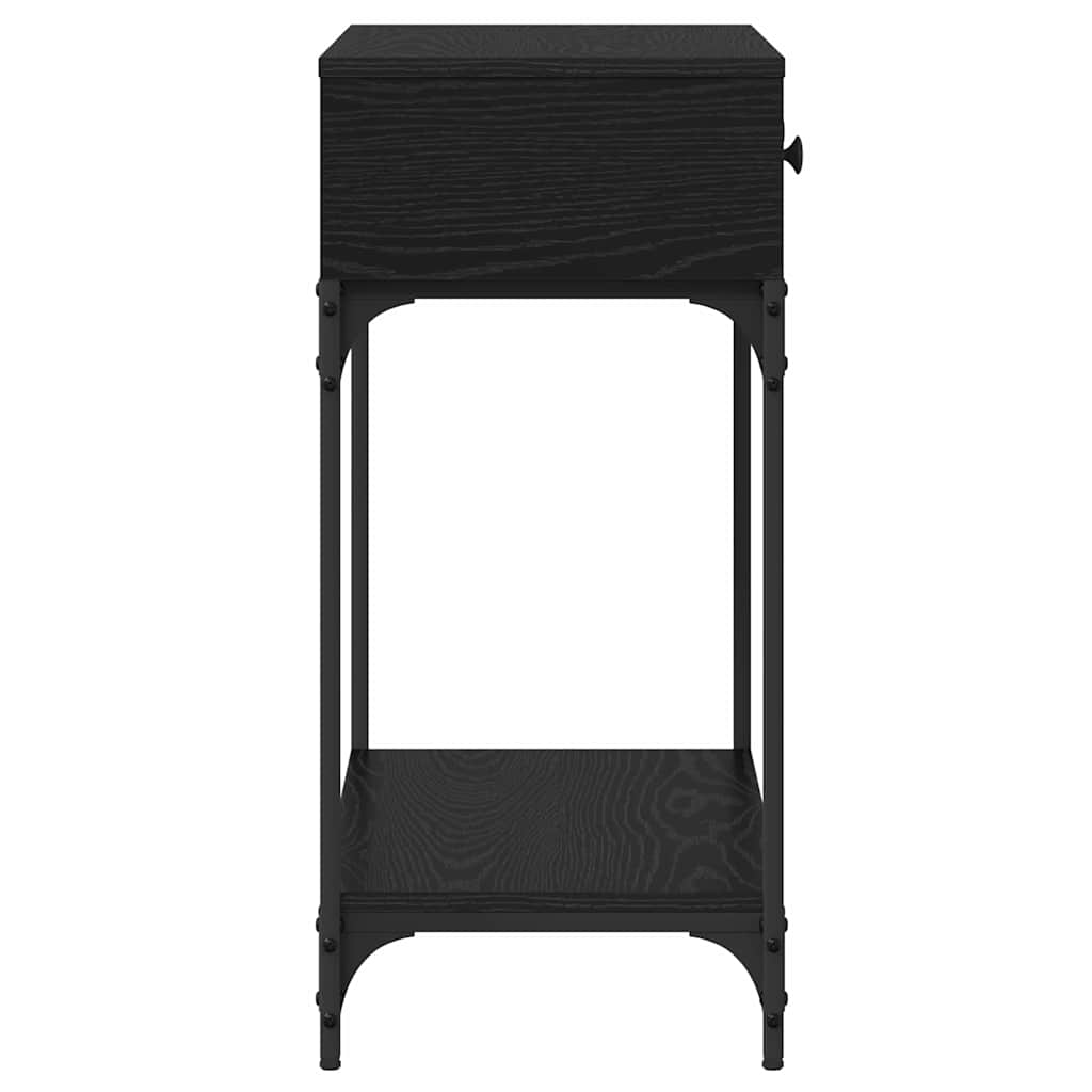 Konsollbord Svart eik 75 x 34,5 x 75 cm Konstruert tre