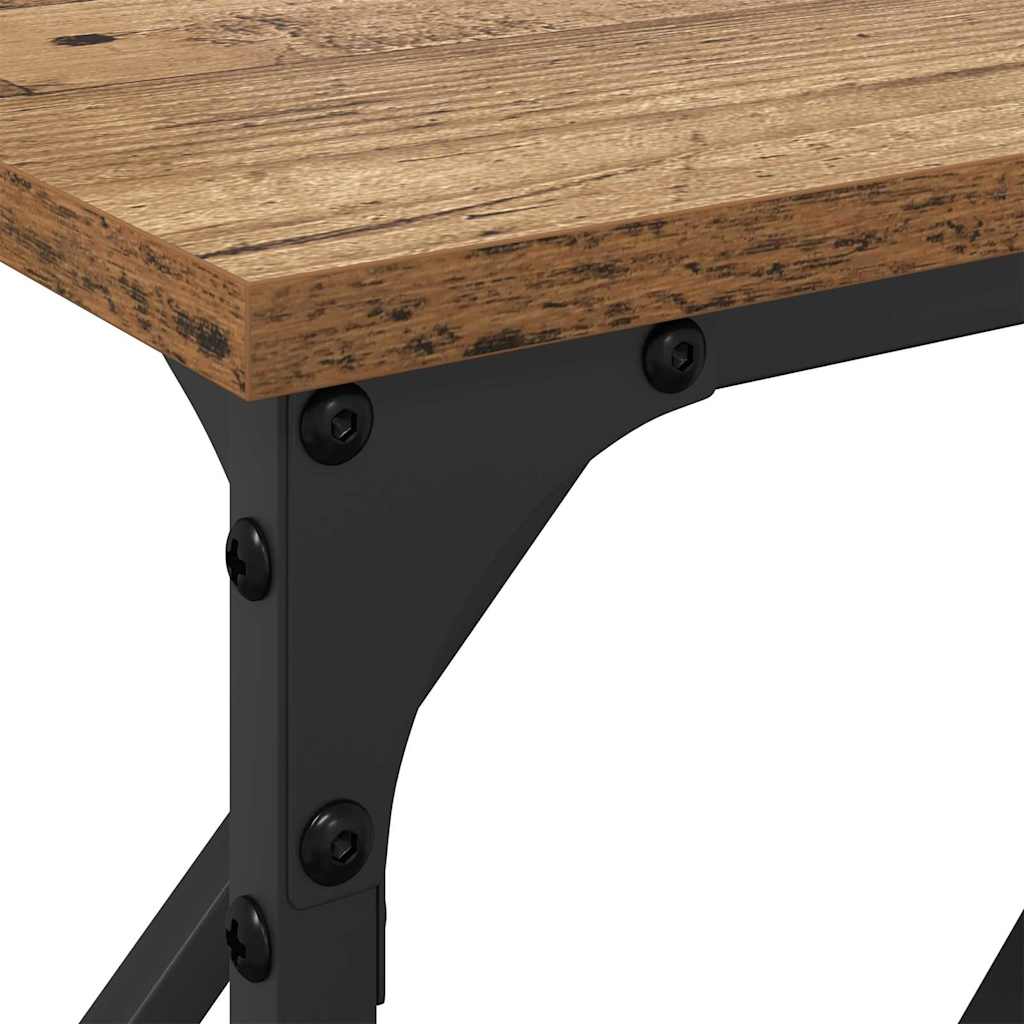 Konsollbord Gamle tre 180 x 23 x 75 cm Ingeniørtre og metall