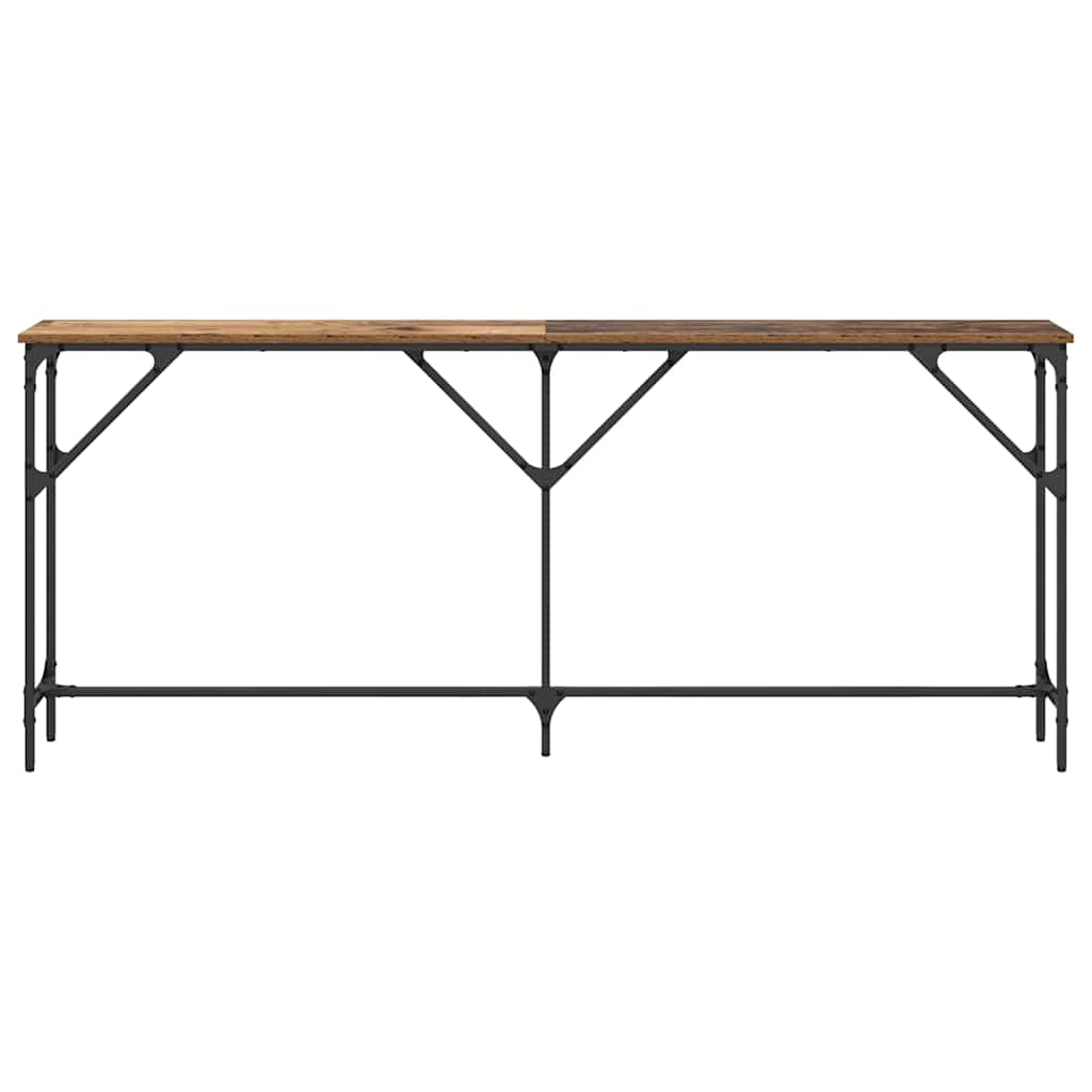 Konsollbord Gamle tre 180 x 23 x 75 cm Ingeniørtre og metall