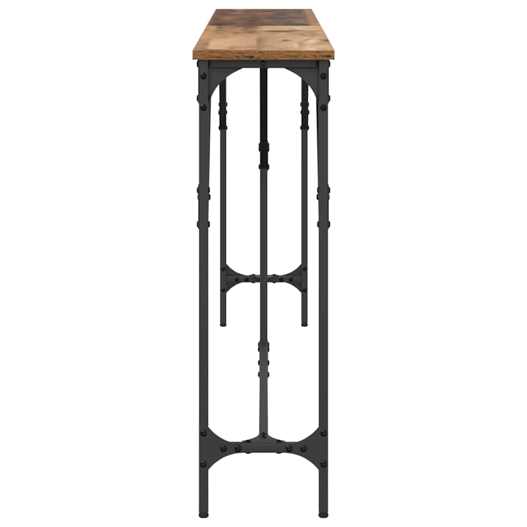 Konsollbord Gamle tre 180 x 23 x 75 cm Ingeniørtre og metall