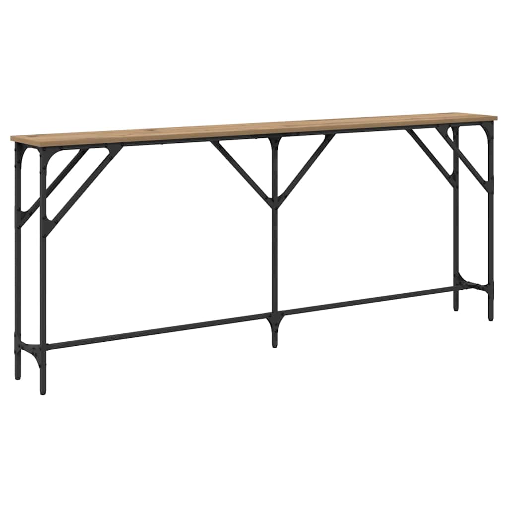 Konsollbord artisan eik 180 x 23 x 75 cm Ingeniørtre og metall